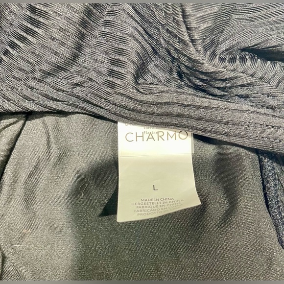 🥳🥳2 FOR 1 Charmo Ruffle UPF Maternity Suit Cutout Ruched & Black Flowered, L - Picture 9 of 16